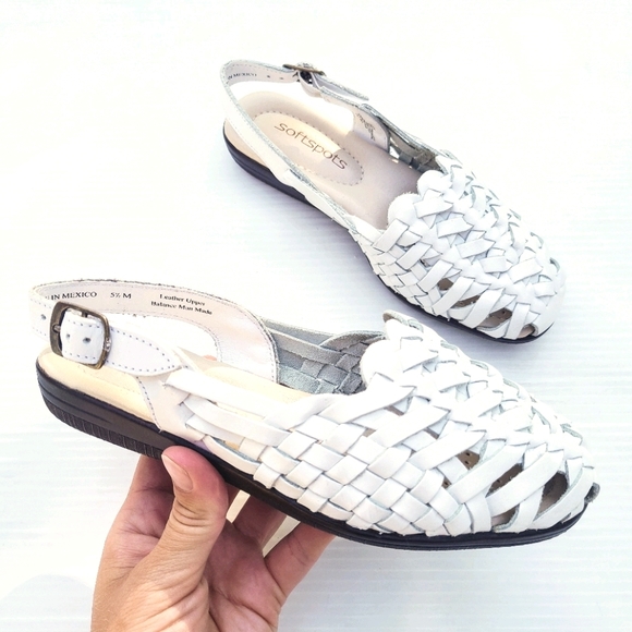 white huarache sandals